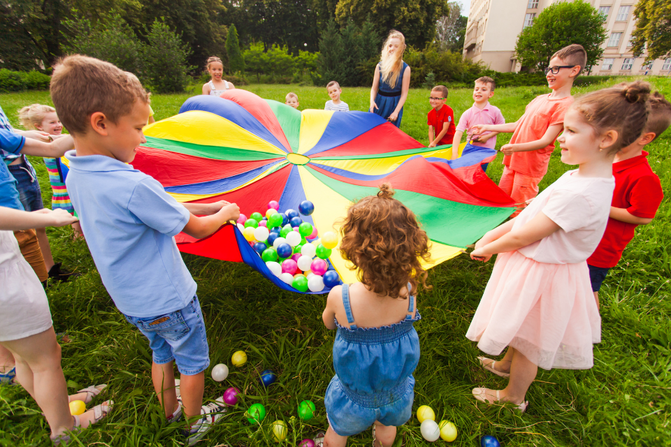 Outdoor play improves communication and learning skills for toddlers.